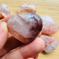 Full profile of Grade AA Fire Quartz heart ready to ship from Beyond Bohemian
