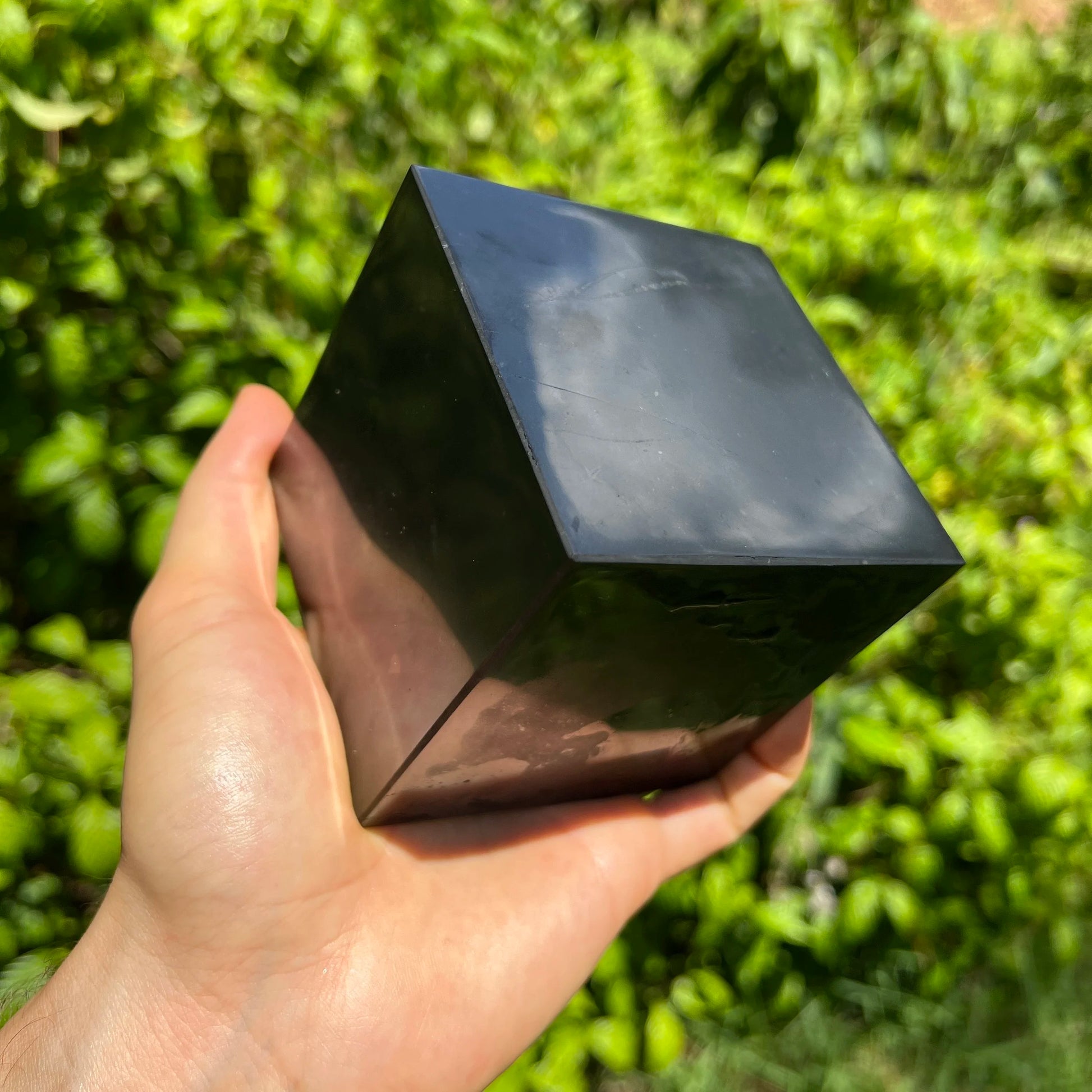 Full profile of Grade Type III - Regular Grade Shungite polished crystals & decor ready to ship from Beyond Bohemian
