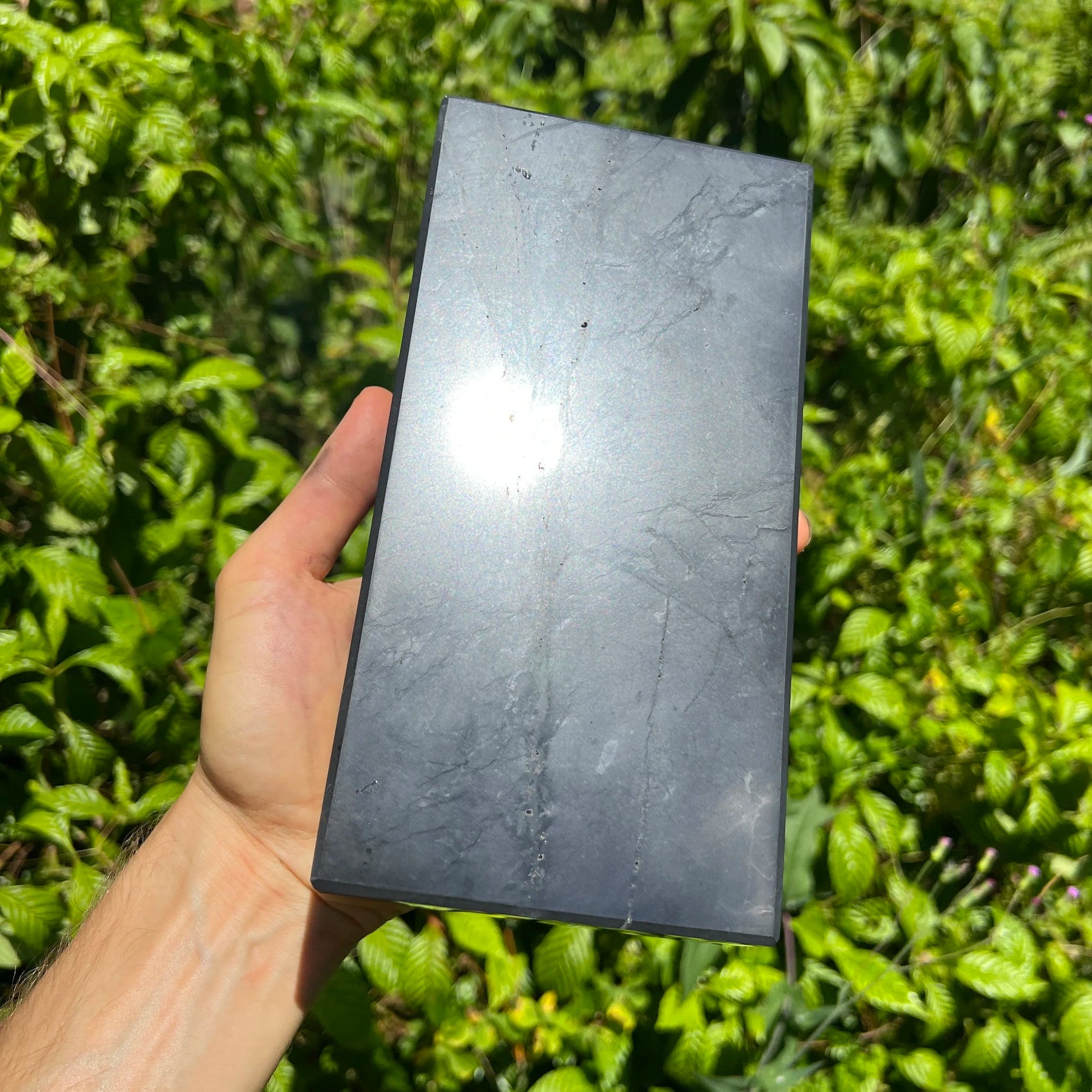Full profile of Grade Type III - Regular Grade Shungite polished crystals & decor ready to ship from Beyond Bohemian