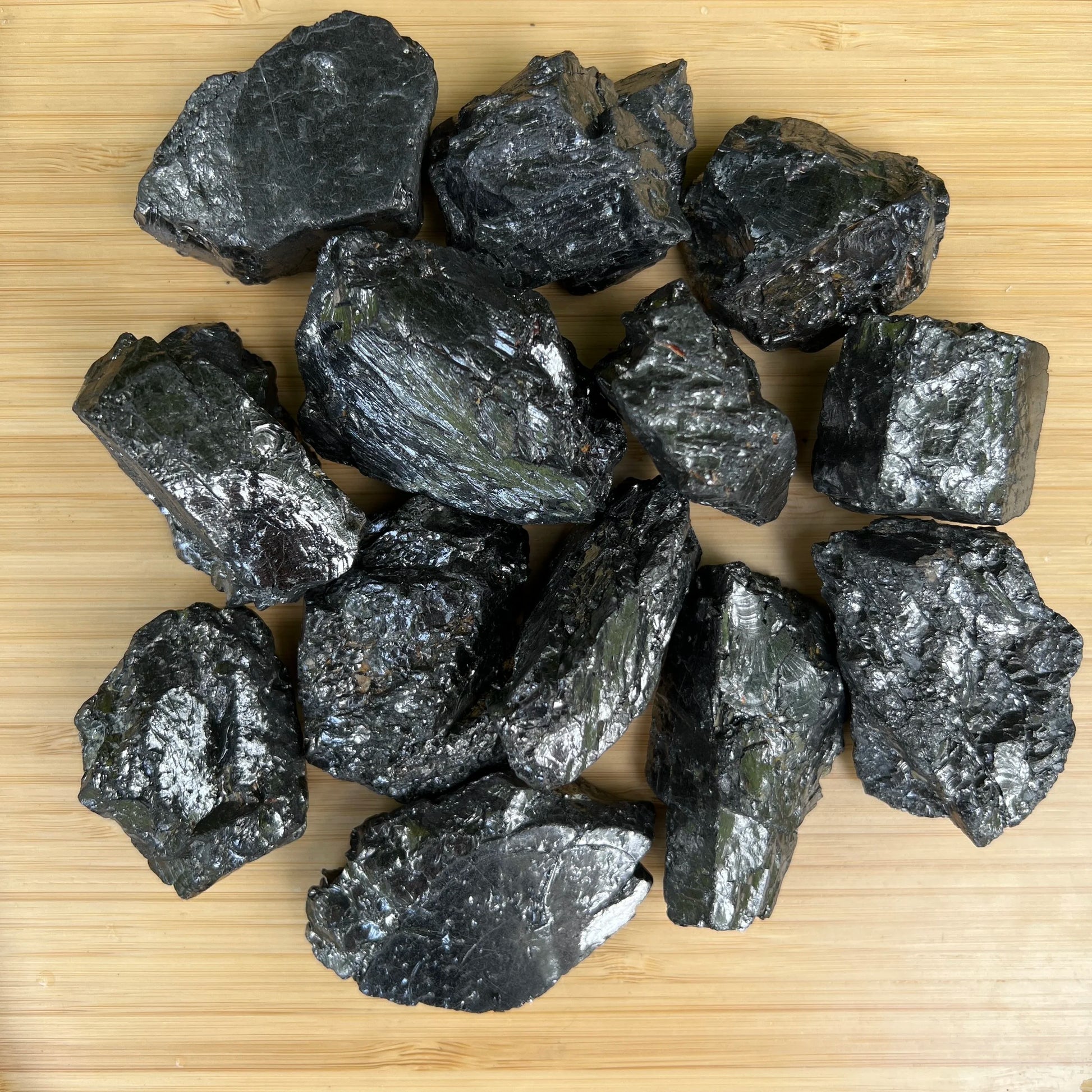 Shungite raw stone in Black tones, ethically sourced from Russia for Stress Relief and Cleansing