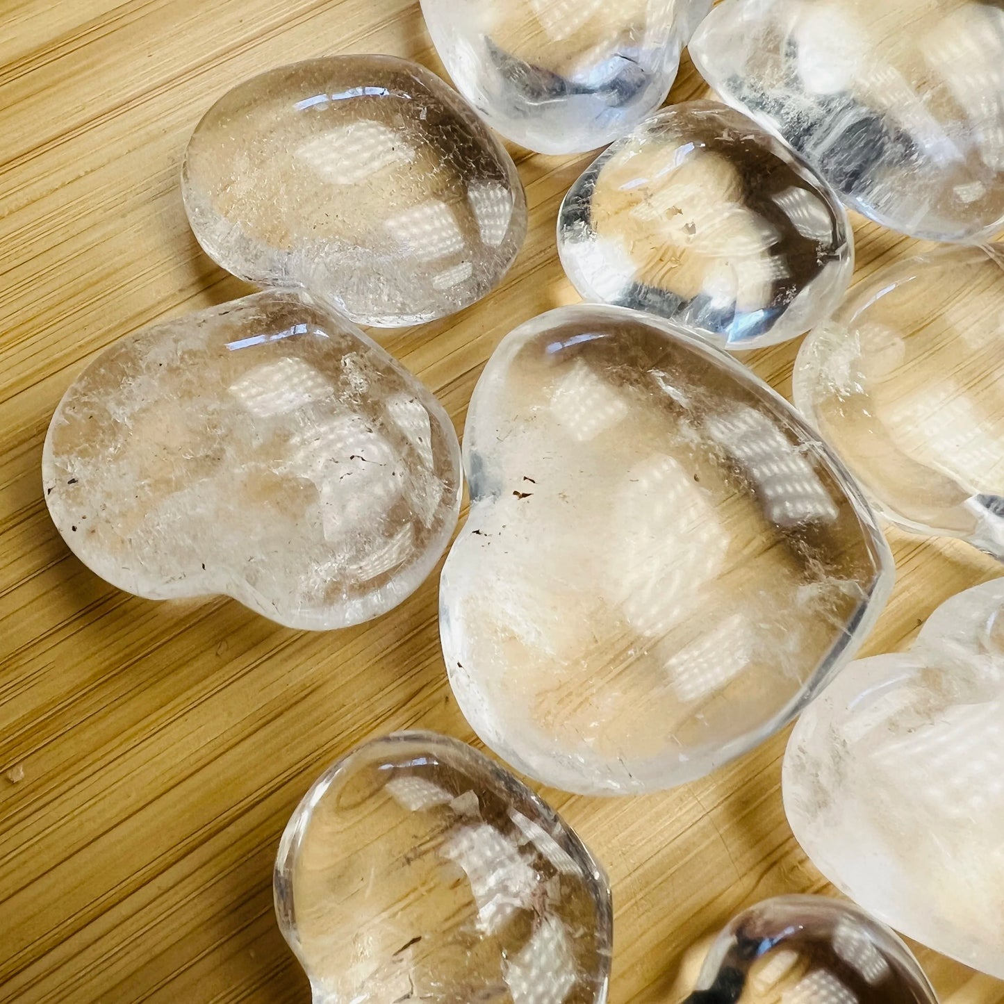 Soft-light view of Clear Quartz stone, from Vakinankaratra, Madagascar, captured against a quiet backdrop.