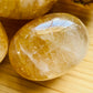 Texture-level view of Golden Healer palm stone, showing characteristic finish, from Alaotra-Mangoro, Madagascar.
