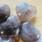 Full profile of Grade AA Smoky Quartz heart ready to ship from Beyond Bohemian