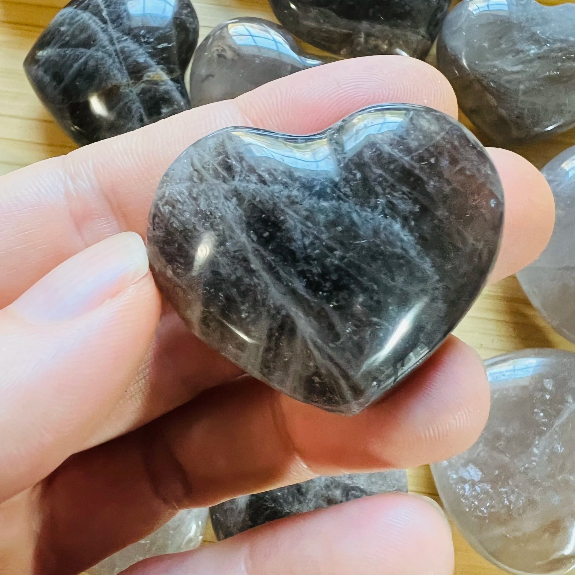 Display context of Smoky Quartz stone, from Vakinankaratra, Madagascar, showing the full body of the piece.