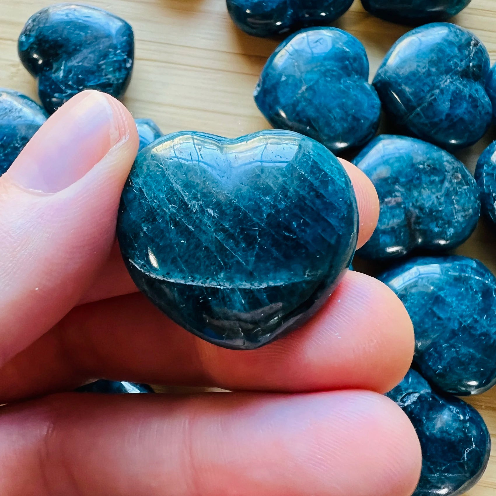 Lifestyle context of Apatite stone, shown for size reference.