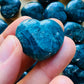 Back view of Grade AA Apatite heart showing natural surface