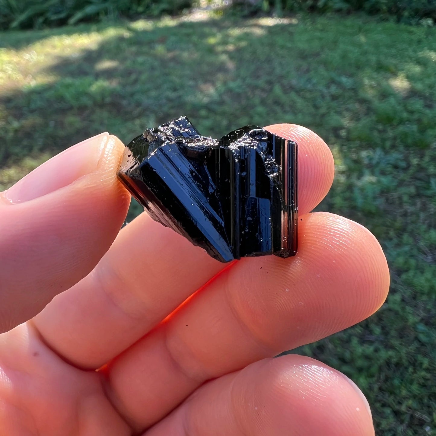 Full profile of Grade AAA Black Tourmaline raw ready to ship from Beyond Bohemian