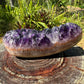 Underside detail of Grade AAA Amethyst raw geode, sourced from Artigas, Uruguay, linked to Stress Relief and Sleep.