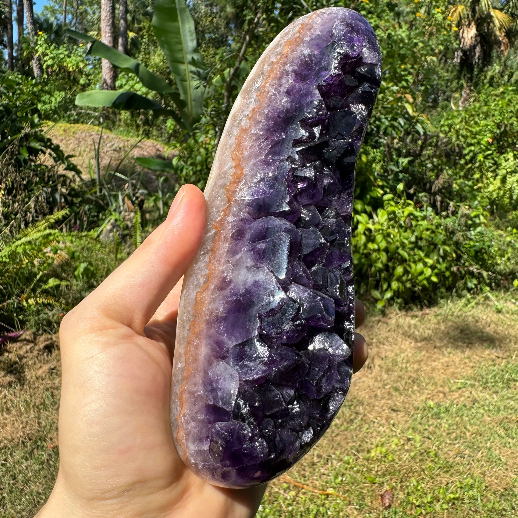Base detail of Grade AAA Amethyst geode