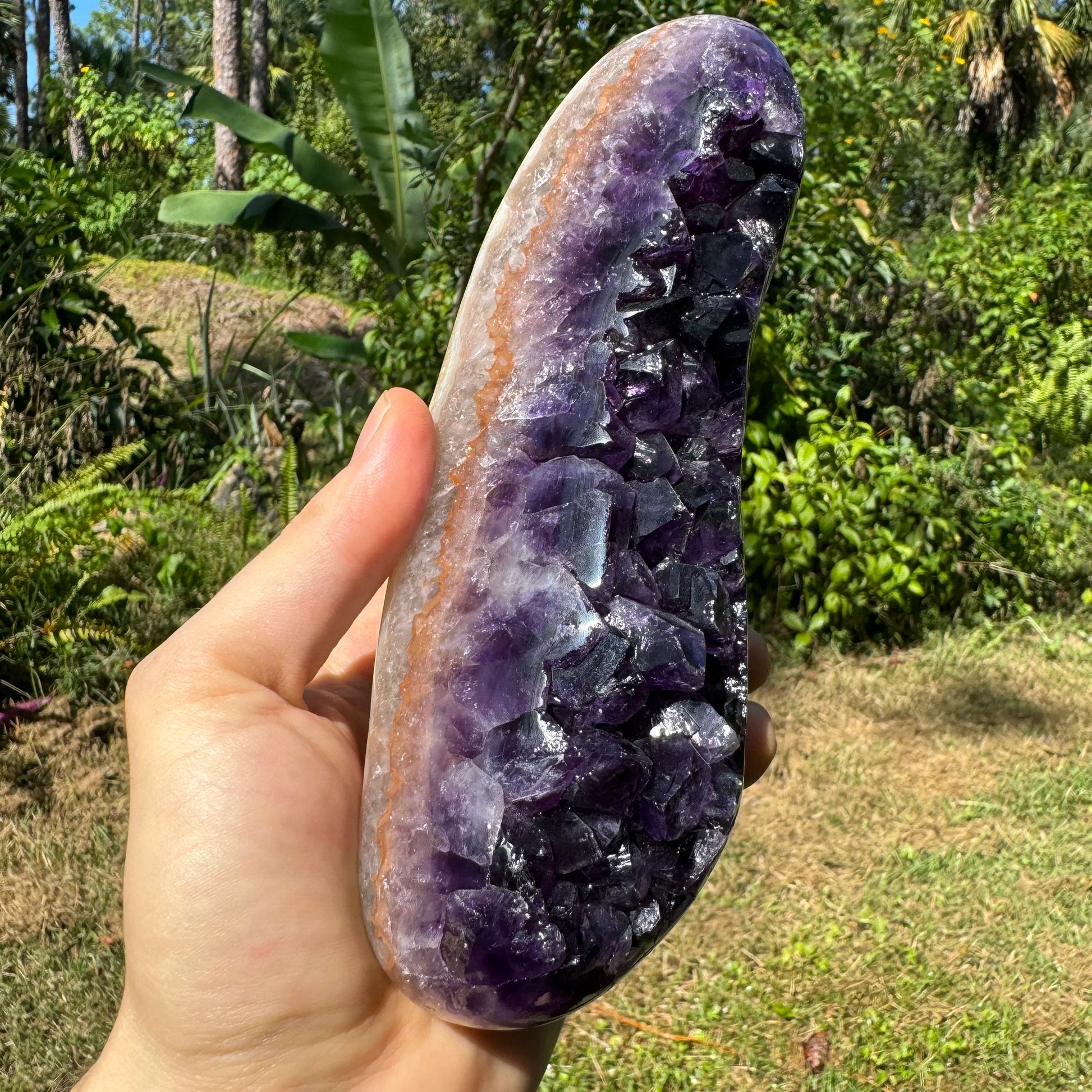 Base detail of Grade AAA Amethyst geode