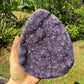 Detail shot of Grade AA Amethyst geode under natural light