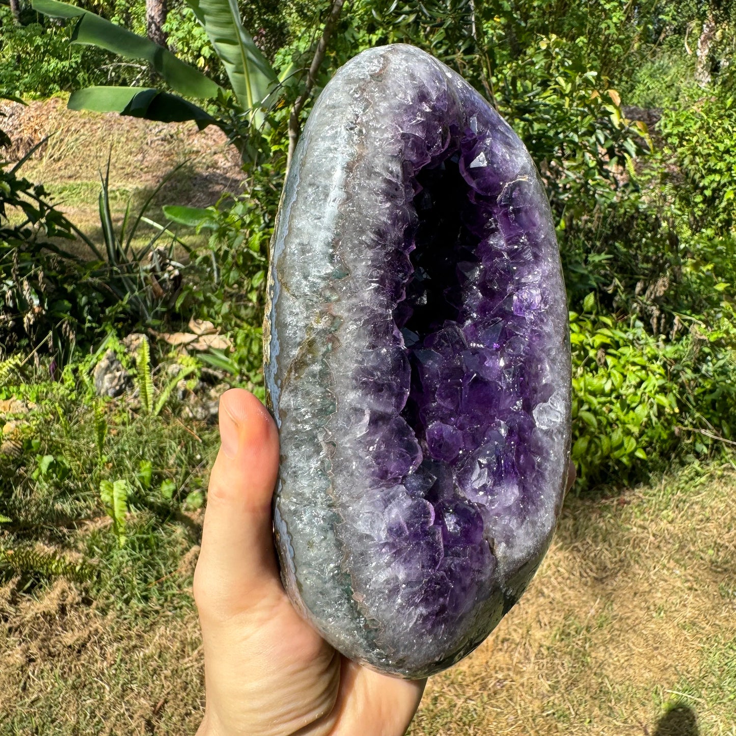 Base detail of Grade AAA Amethyst geode