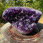 Reverse side of purple Amethyst raw geode, associated with Stress Relief, hand-selected from Artigas, Uruguay.