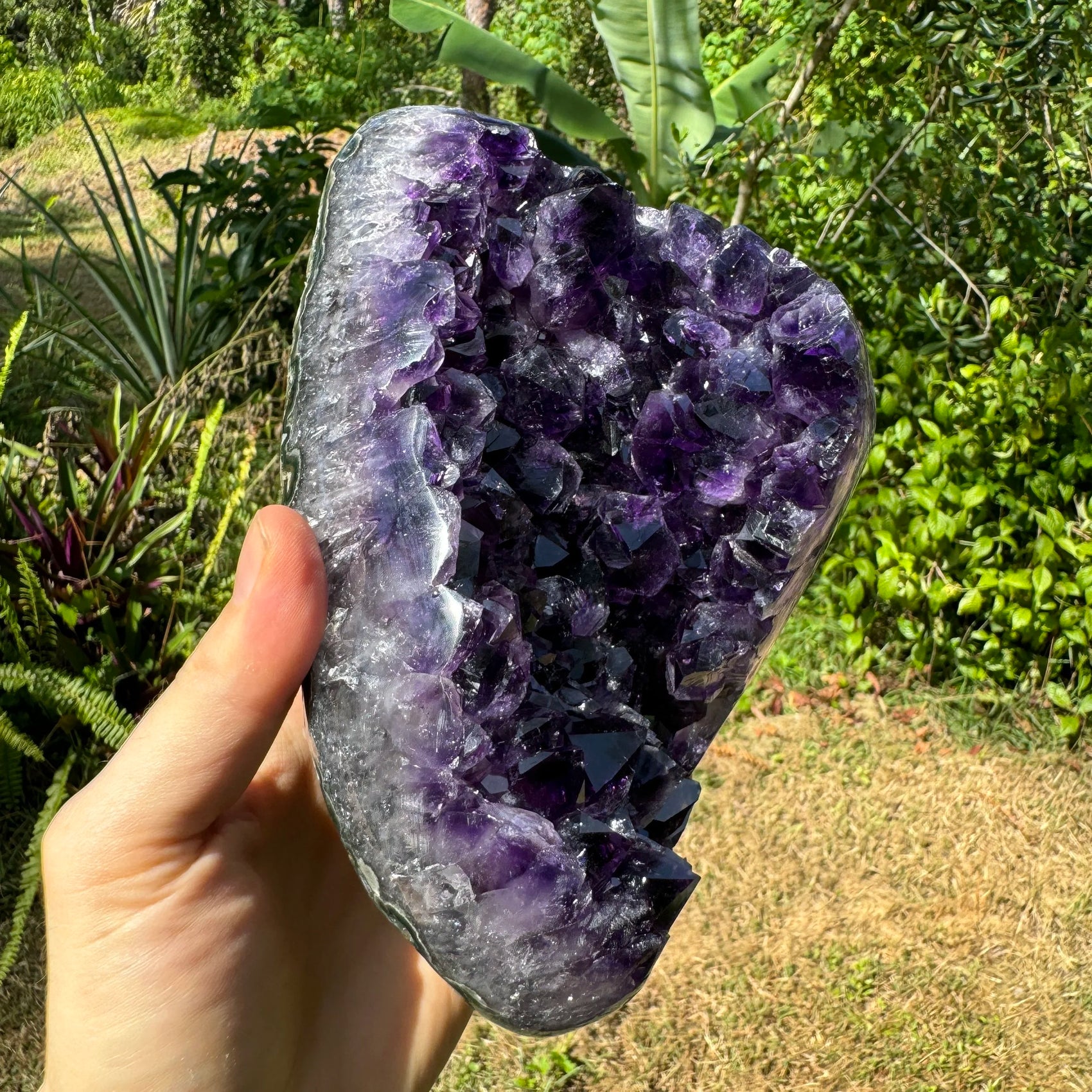 Base detail of Grade AAA Amethyst geode
