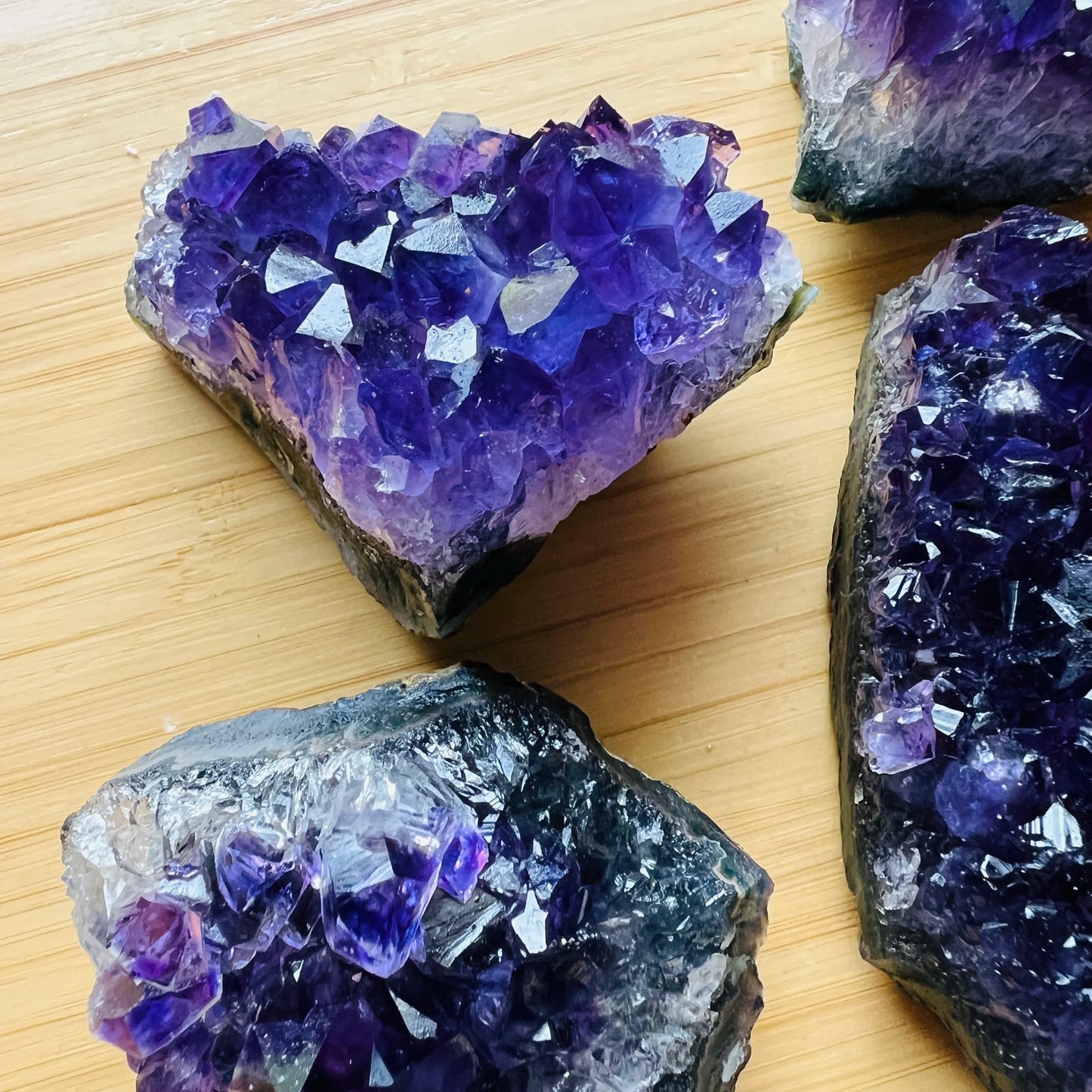 Handheld Amethyst raw crystal from Uruguay for meditation, Meditation and Stress Relief