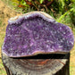 Profile view of Amethyst raw geode, kept near for Stress Relief and Sleep.