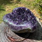 Back view of Grade AAA Amethyst geode showing natural surface