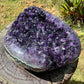 Detail shot of Grade AAA Amethyst geode under natural light