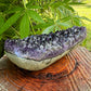 Opposite side of Amethyst raw geode, sourced from Uruguay, associated with Stress Relief.