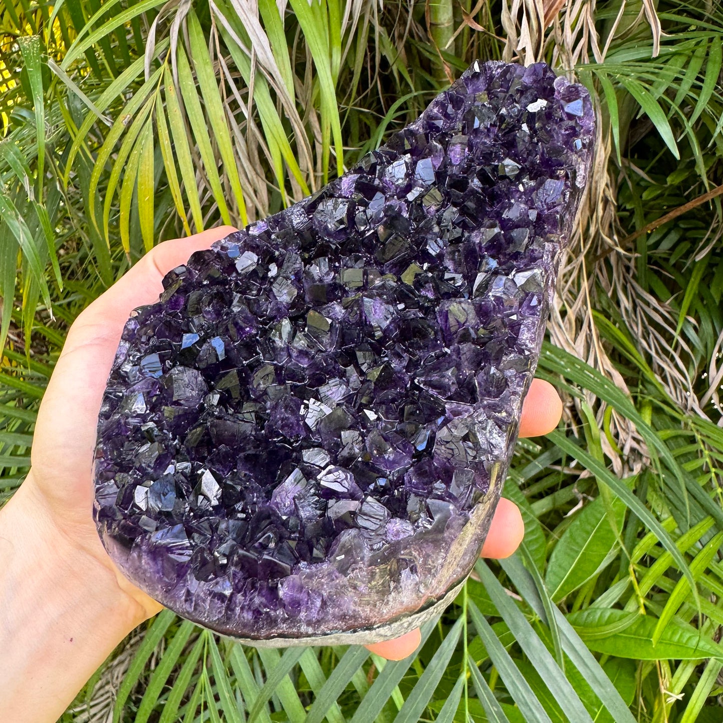 Base detail of Grade AAA Amethyst geode