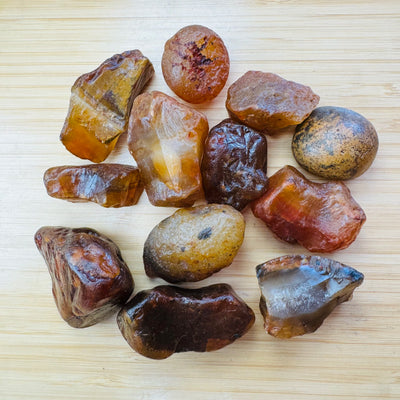 Ethically sourced Grade A Carnelian raw from Rio Grande do Sul, Brazil at Beyond Bohemian