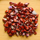 Red Jasper tumbled stone in Red tones, ethically sourced from South Africa for Confidence and Protection