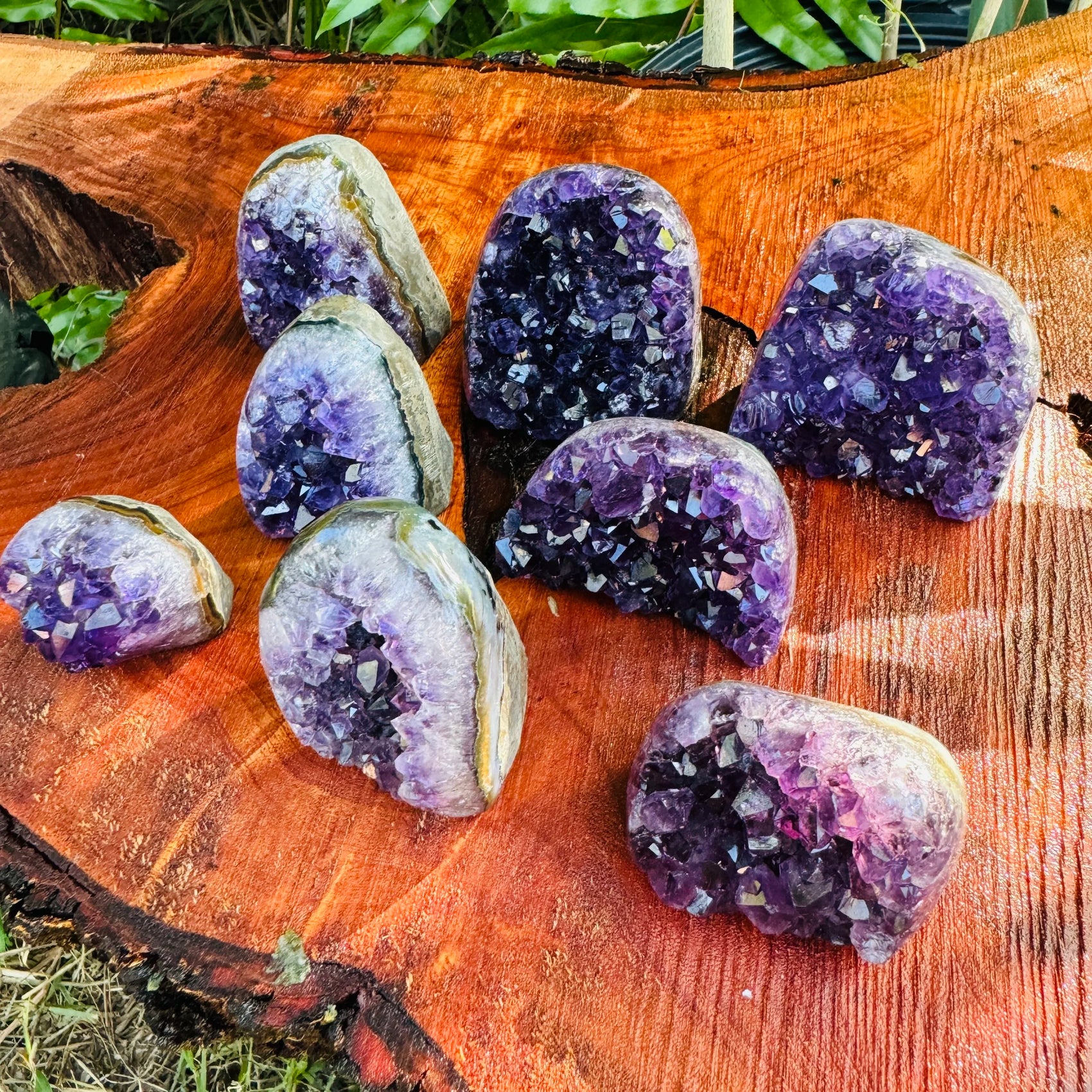 Full profile of Grade AA Amethyst geode ready to ship from Beyond Bohemian