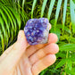 Alternate angle of Amethyst raw geode, showing characteristic color, Uruguay-sourced.