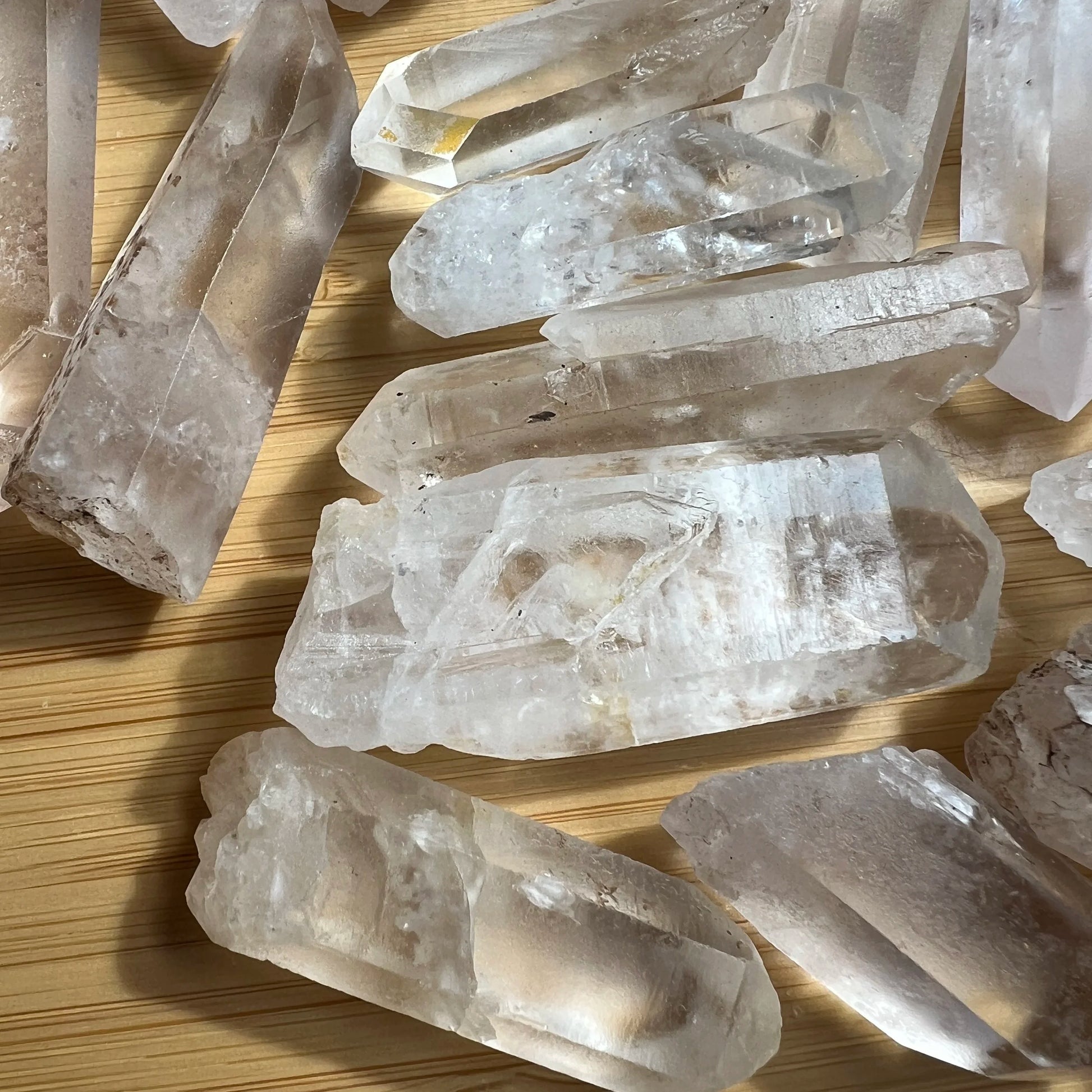 Up-close view of Clear Quartz raw point, from Madagascar, worked with for Cleansing and Meditation.