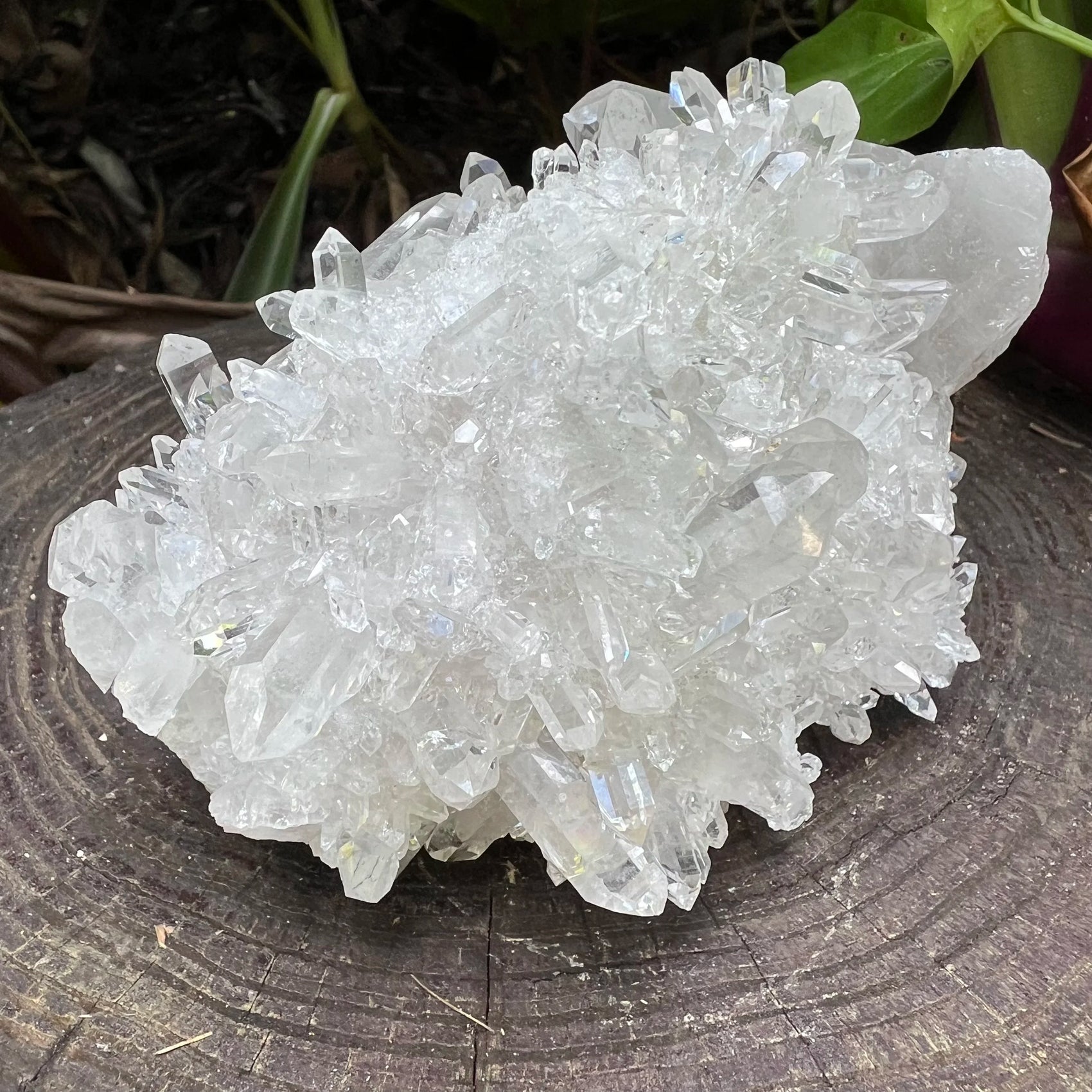 Underside detail of Clear Quartz specimen, worked with for Cleansing, sourced from Rio Grande do Sul, Brazil.