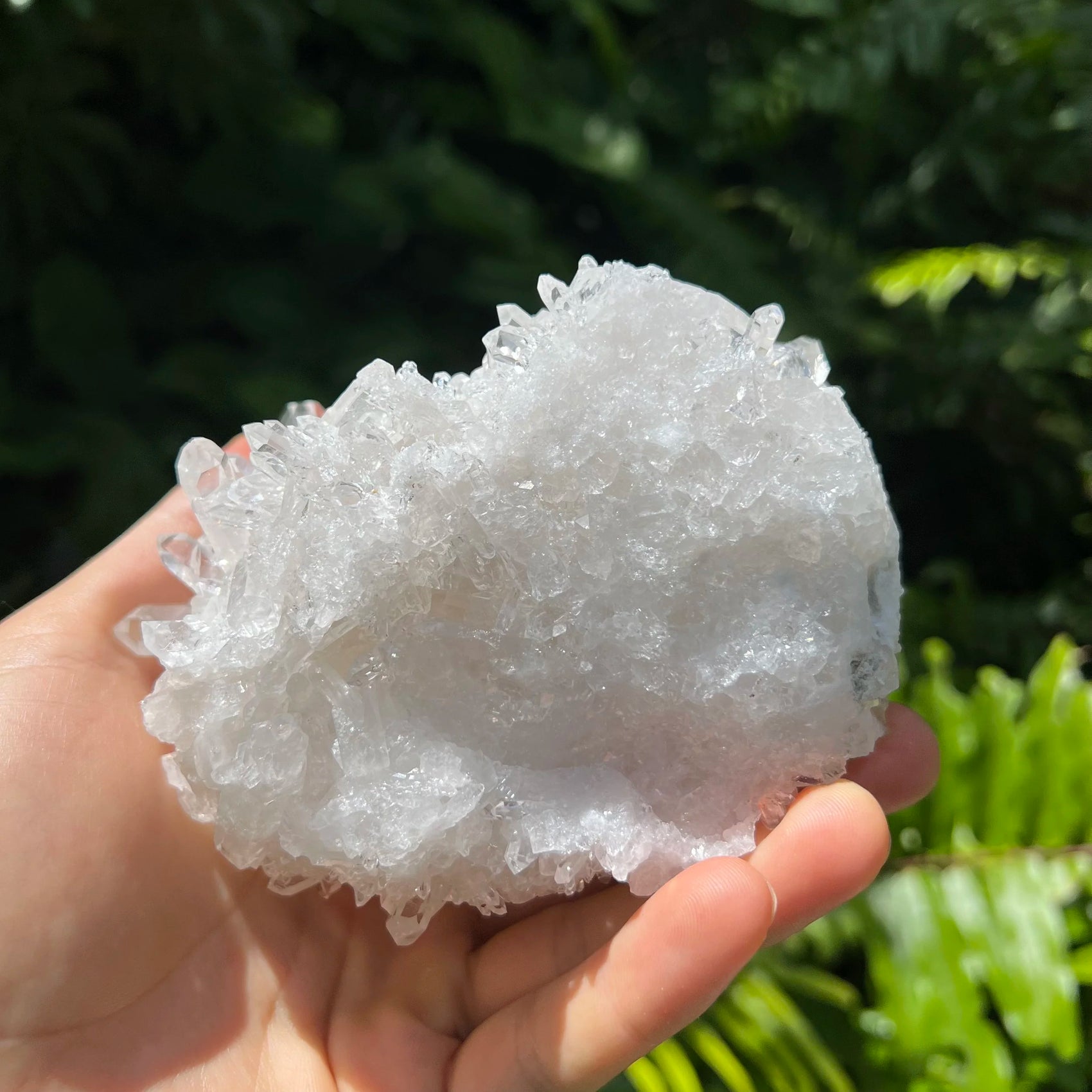 Studio-style view of Clear Quartz specimen, from Rio Grande do Sul, Brazil, set to give a sense of weight.