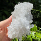 Detail shot of Grade AAA Clear Quartz cluster under natural light