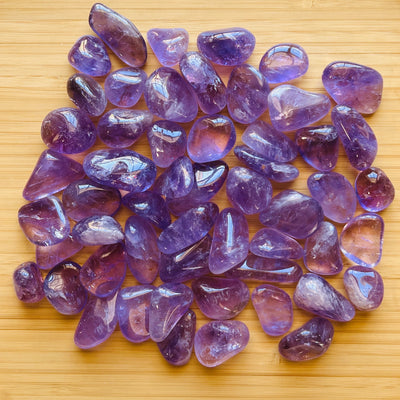 Ethically sourced Grade A Amethyst tumbled stone from Rio Grande do Sul, Brazil at Beyond Bohemian