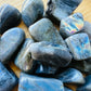 Alternate side of Labradorite tumbled stone, from Atsimo-Andrefana, Madagascar.