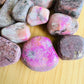 Full profile of Grade A Cobalt Calcite tumbled stone ready to ship from Beyond Bohemian