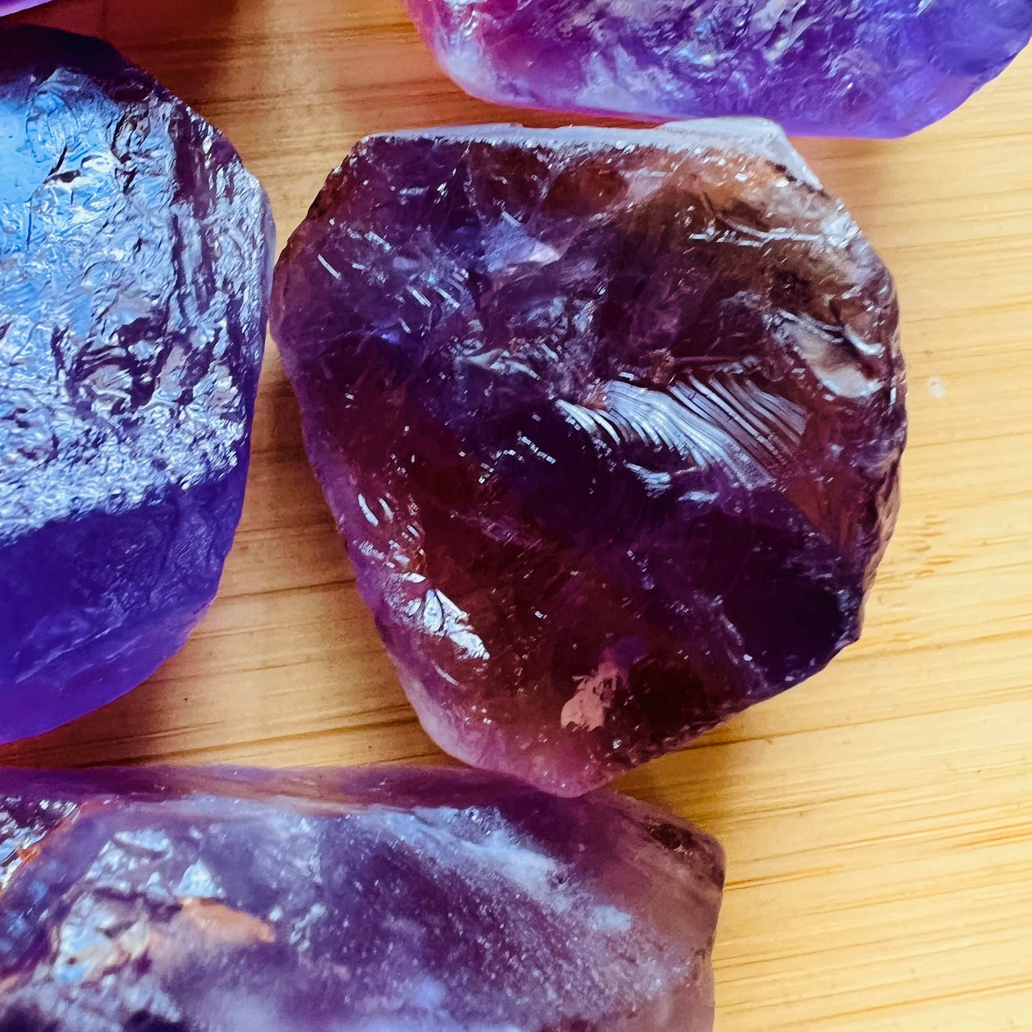 Full profile of Grade AA Ametrine raw ready to ship from Beyond Bohemian