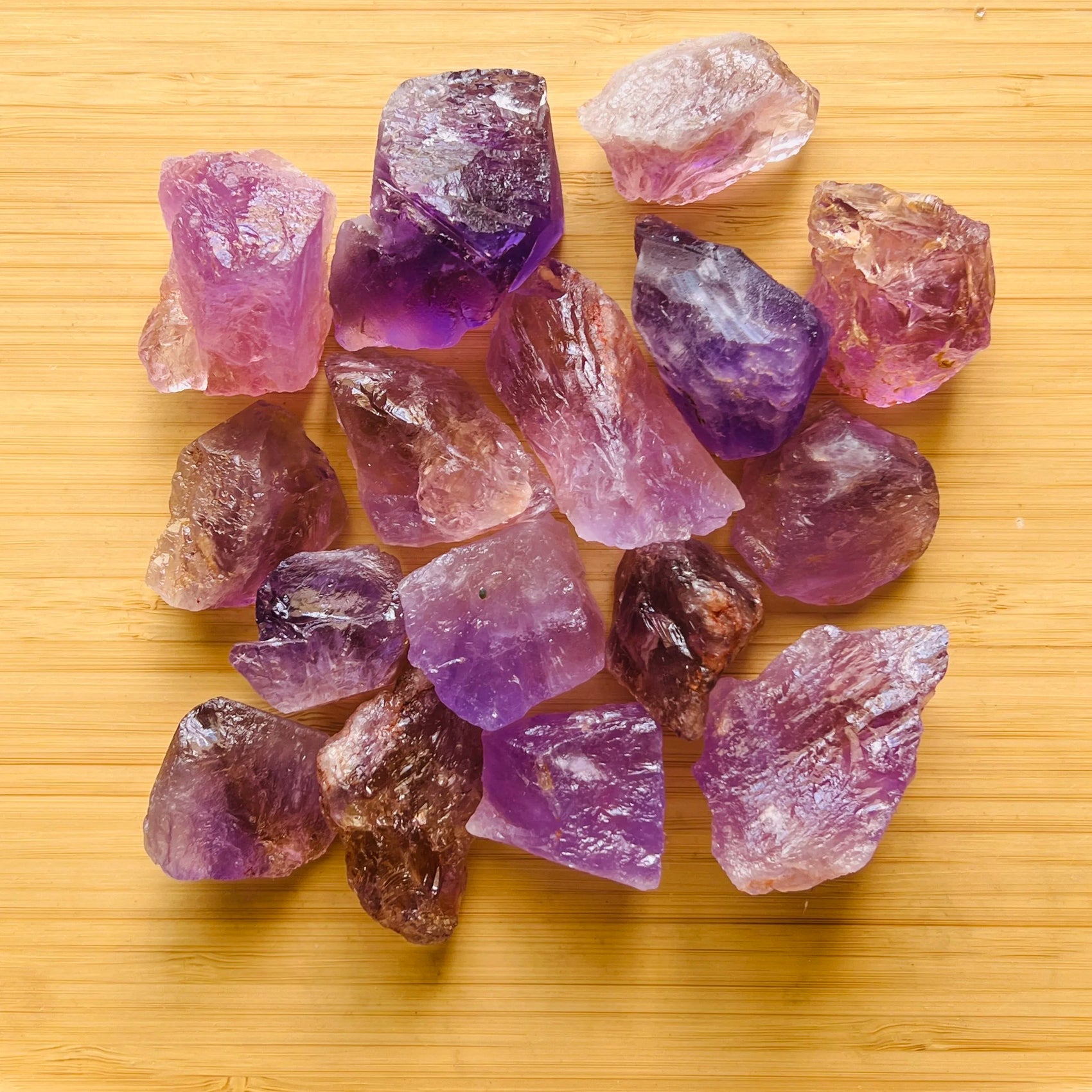 Ametrine raw crystal in Purple, Yellow tones from Bolivia for Abundance and Confidence