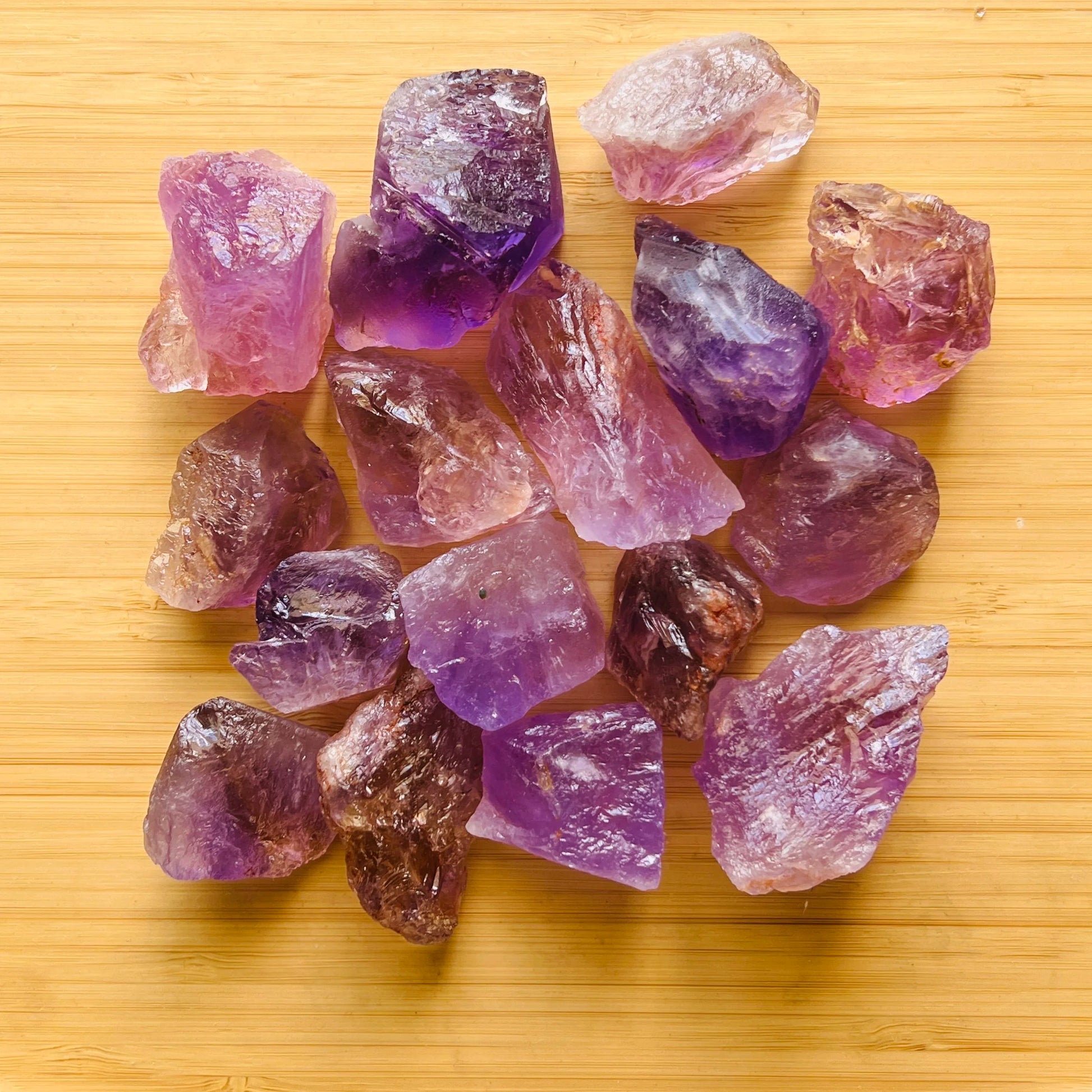 Full profile of Grade AA Ametrine raw ready to ship from Beyond Bohemian