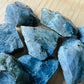 Scale reference of a Labradorite raw stone, sourced from Atsimo-Andrefana, Madagascar.