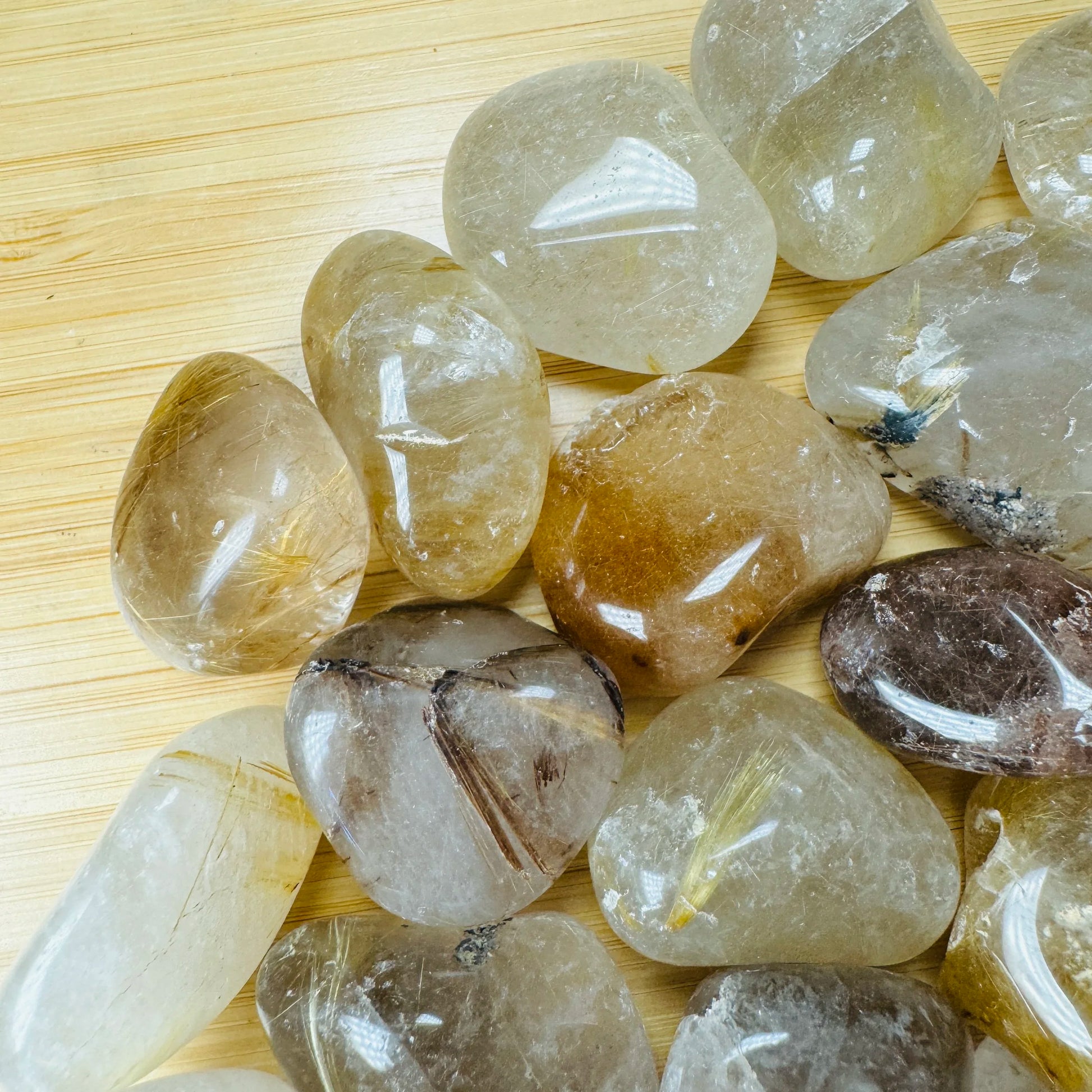 Full profile of Grade AA Quartz tumbled stone ready to ship from Beyond Bohemian