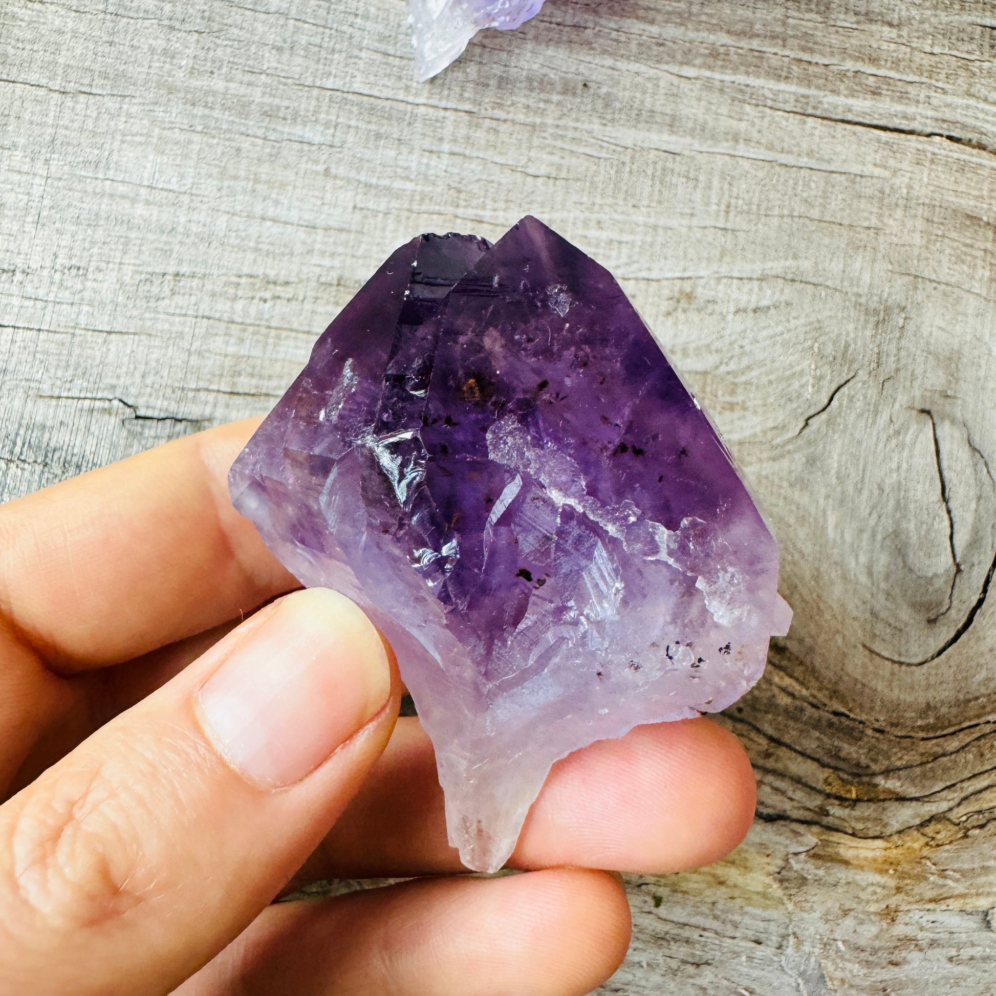 Base detail of Grade AAA Amethyst point
