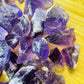 Plan view of Amethyst raw stone, Brazil-sourced.