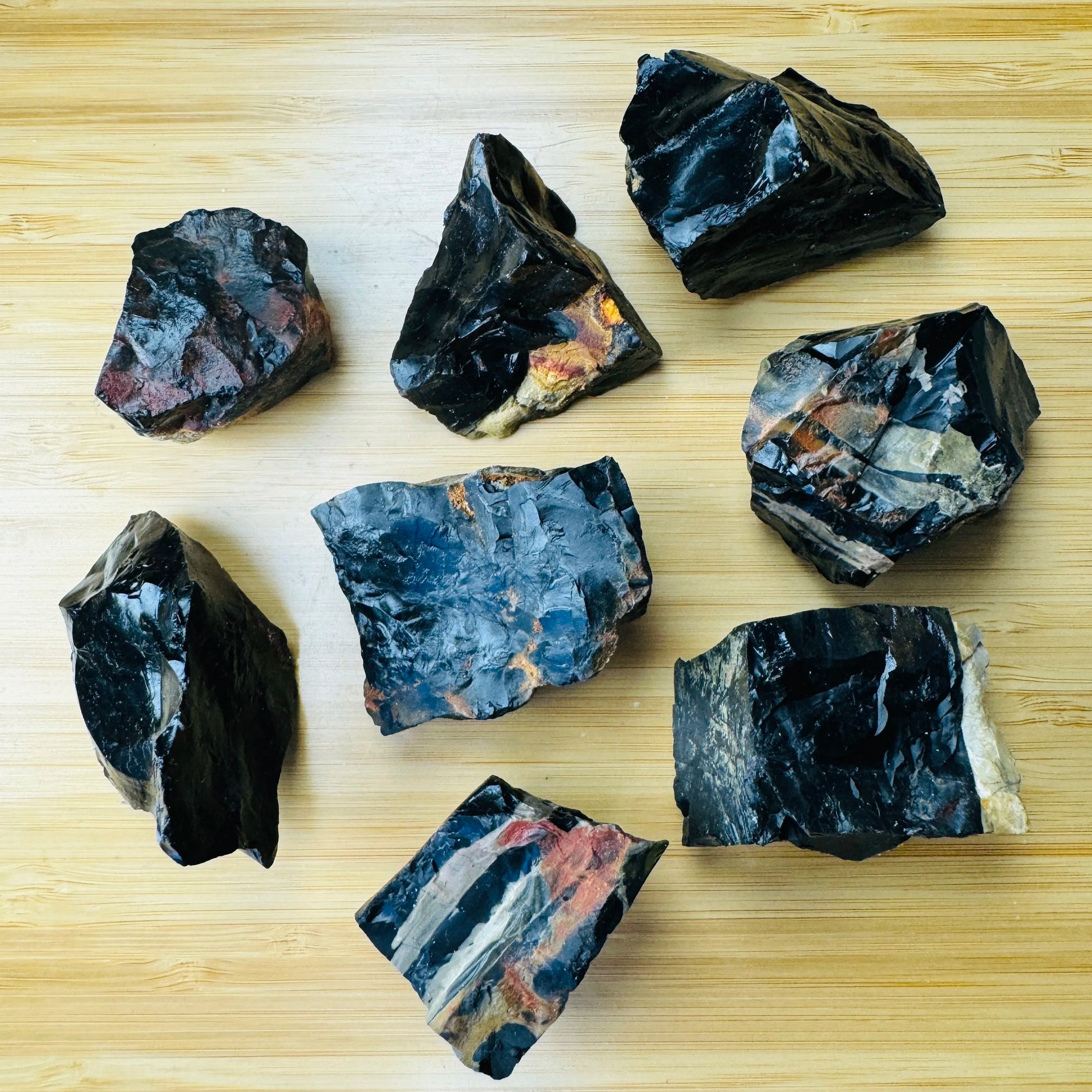 Black Onyx raw stone in Black tones, ethically sourced from Brazil for Protection and Focus