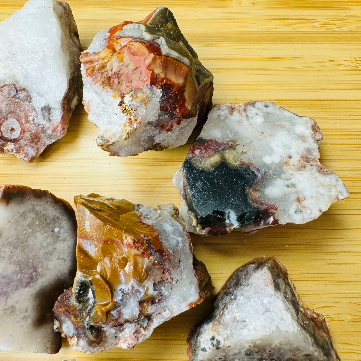 Full profile of Grade A Patagonia Agate raw ready to ship from Beyond Bohemian