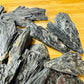 Full profile of Grade A Black Kyanite raw ready to ship from Beyond Bohemian