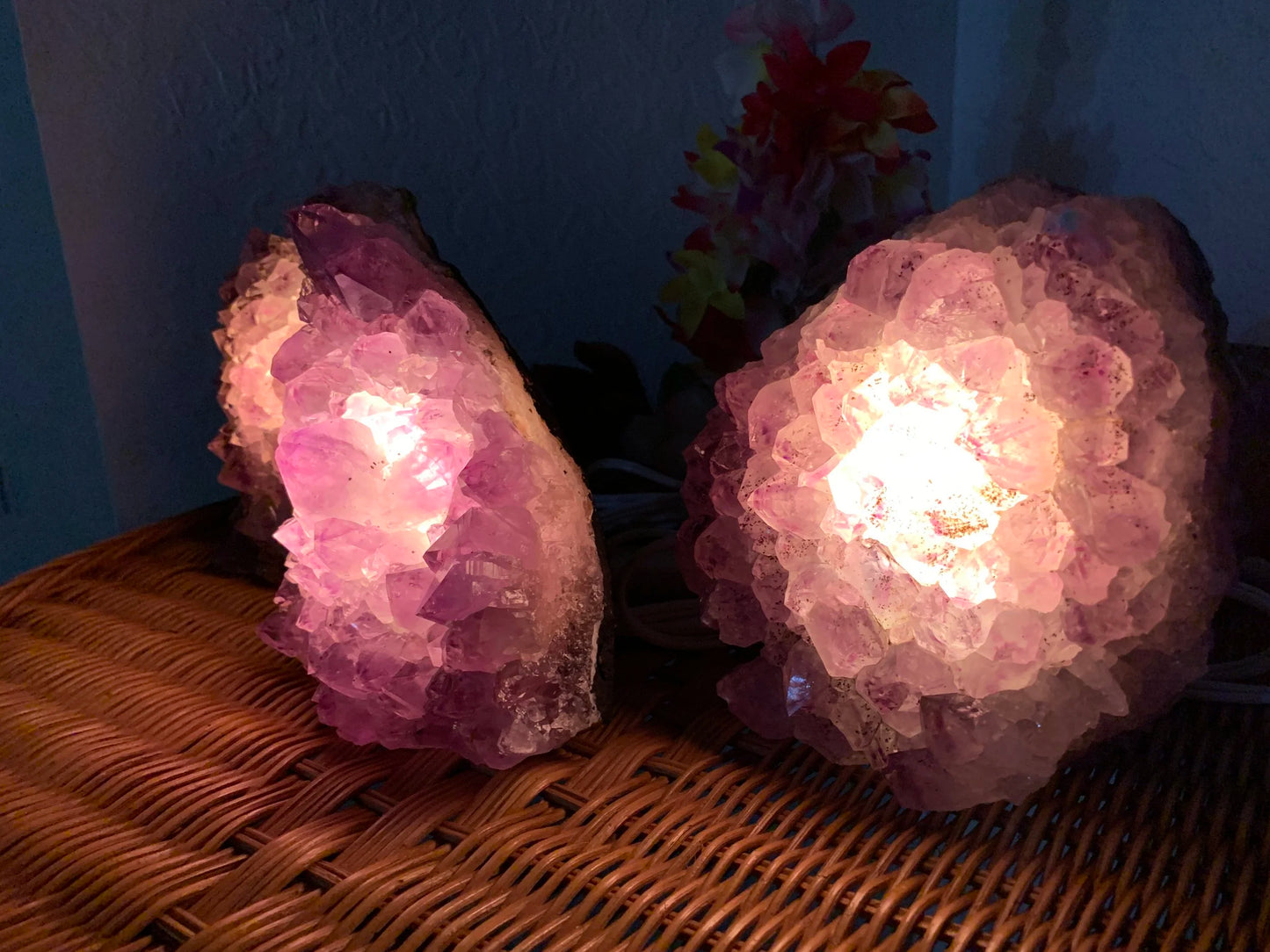 Styled with natural light Amethyst stone, from Rio Grande do Sul, Brazil, shown in its everyday setting.