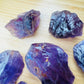 Alternate side of Amethyst raw stone, hand-selected from Rio Grande do Sul, Brazil, often kept for Stress Relief.