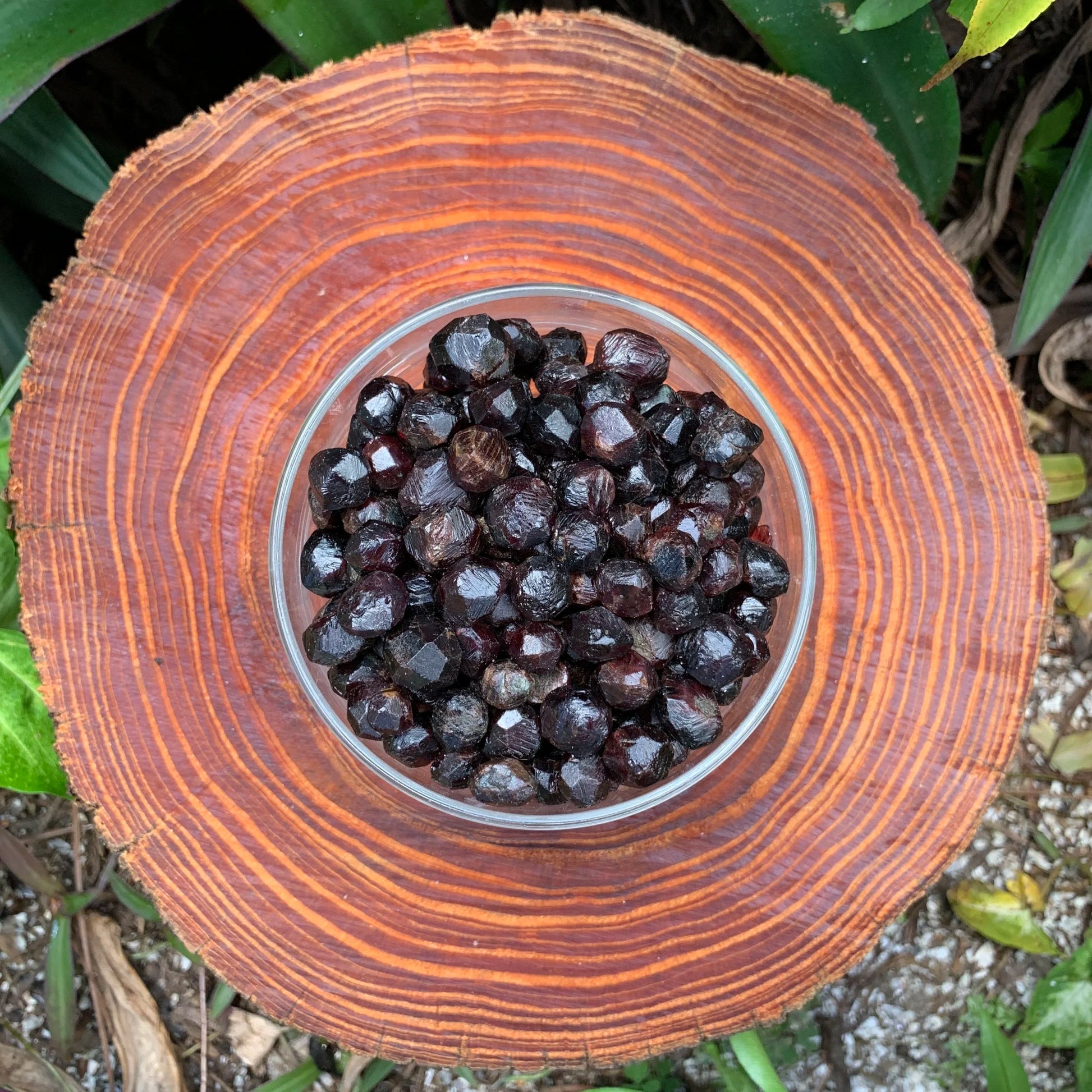 Full profile of Grade AA Garnet raw ready to ship from Beyond Bohemian