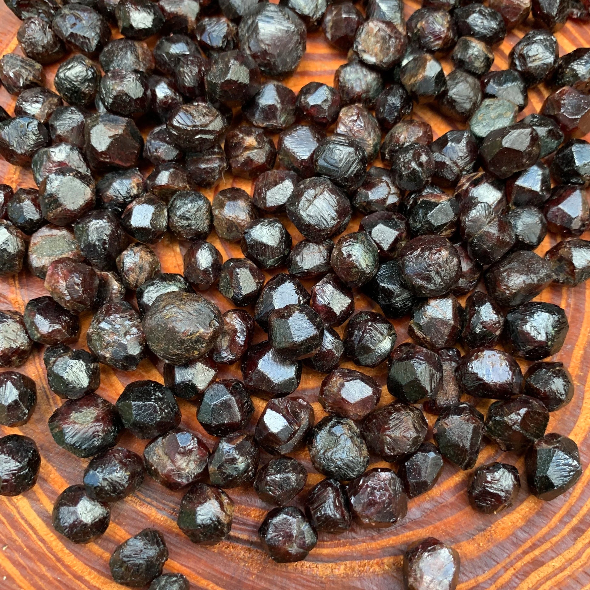 Full profile of Grade AA Garnet raw ready to ship from Beyond Bohemian
