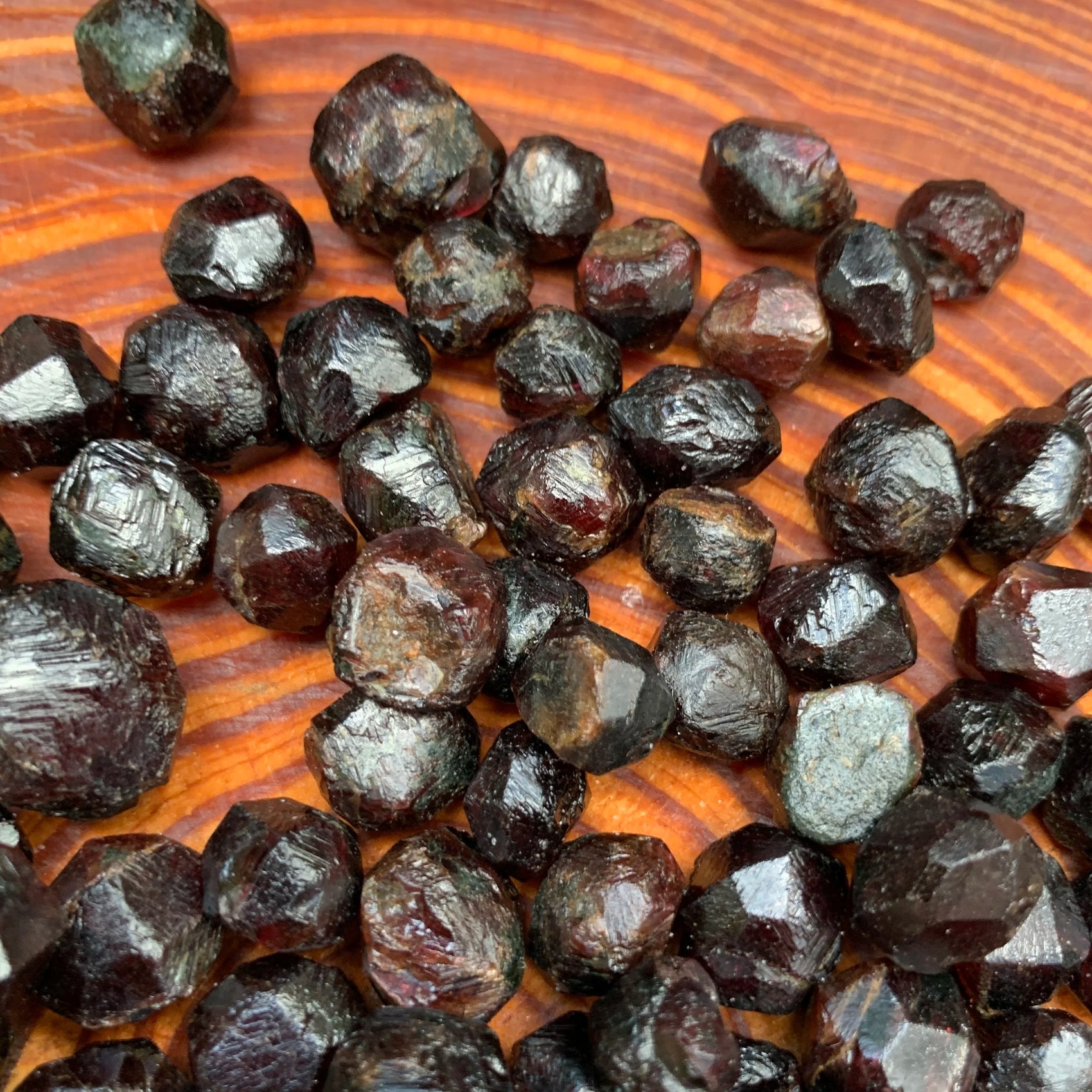 Full profile of Grade AA Garnet raw ready to ship from Beyond Bohemian